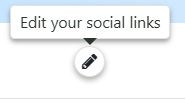 Edit social links right below your profile image